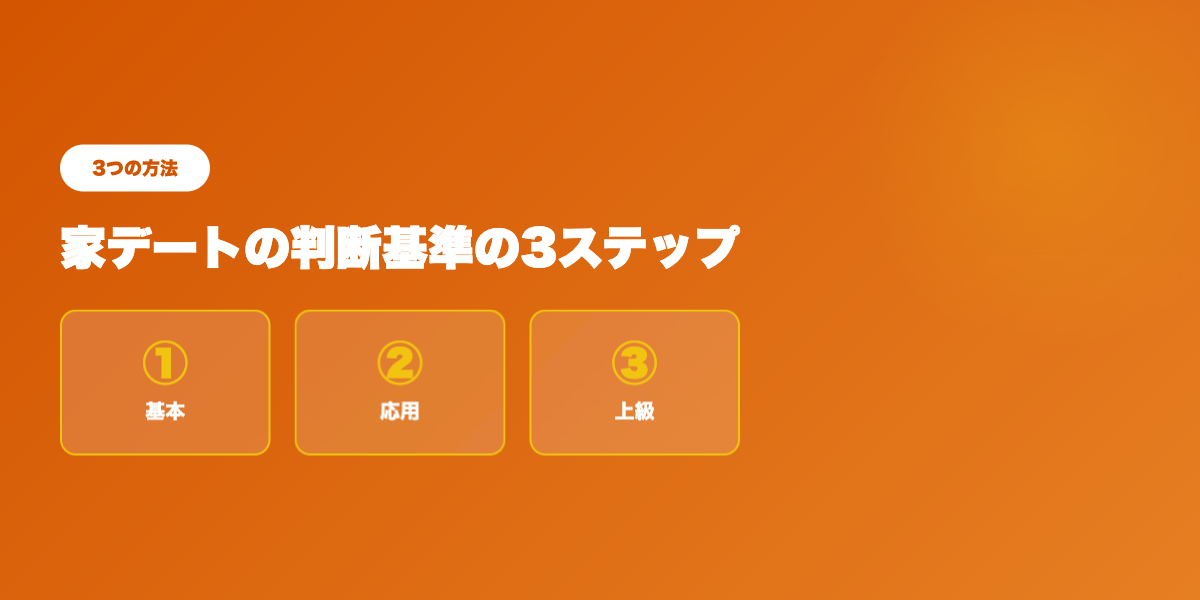 家デート判断TOP3戦略