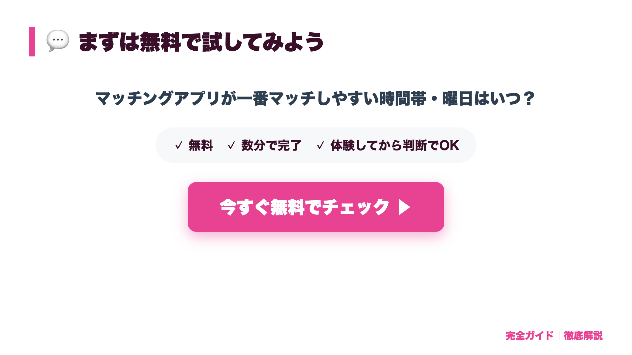 マッチングアプリが一番マッチしやすい時間帯・曜日はいつ？ まとめ図