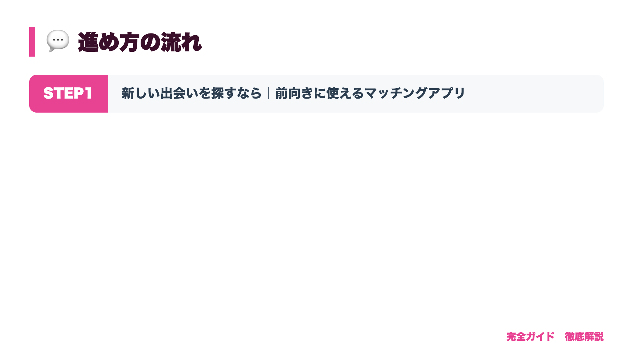 元カレ・元カノとの復縁にマッチングアプリは使える?探し方と注意点を解説 体験の流れ図